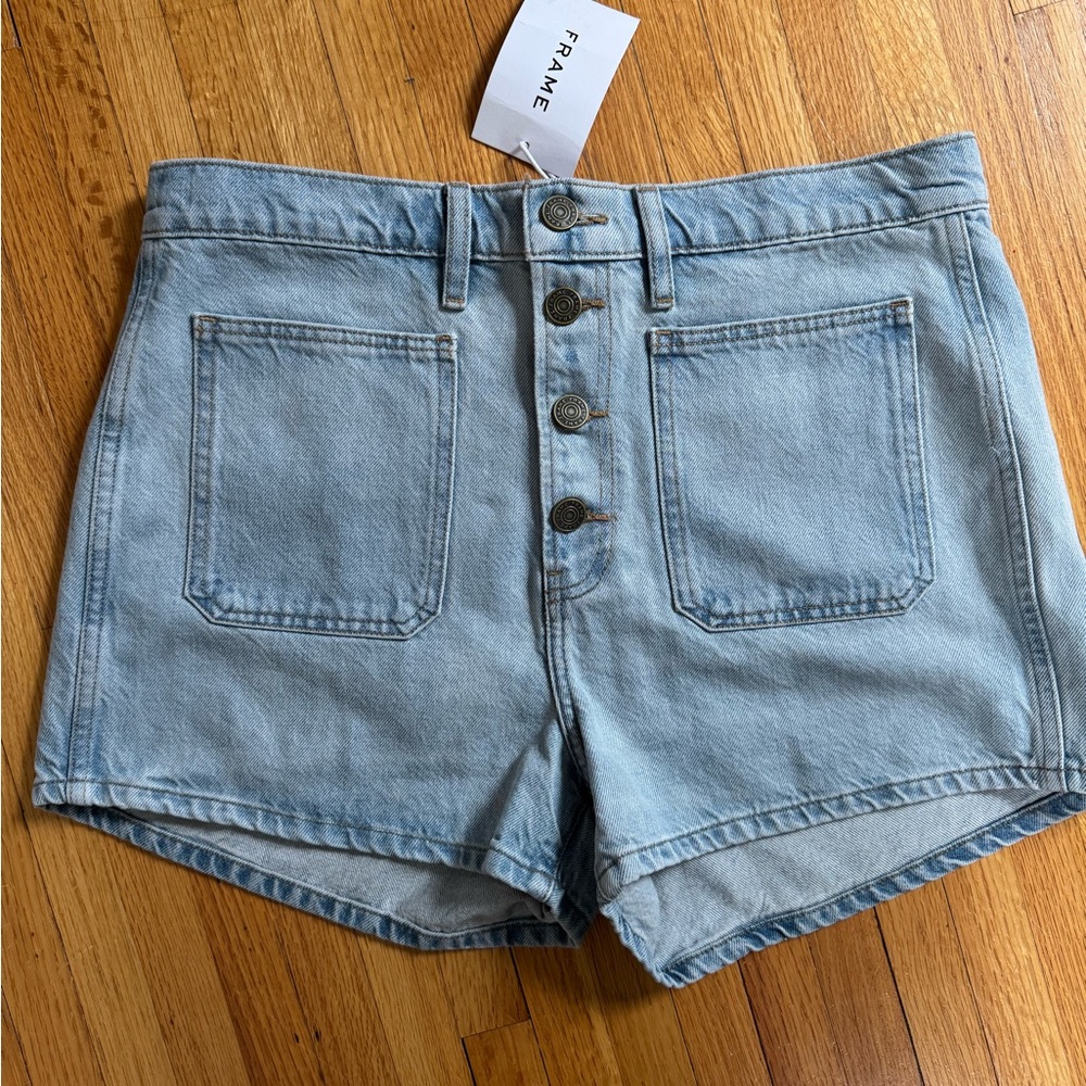 Frame Le Bardot Denim Shorts - Trevi